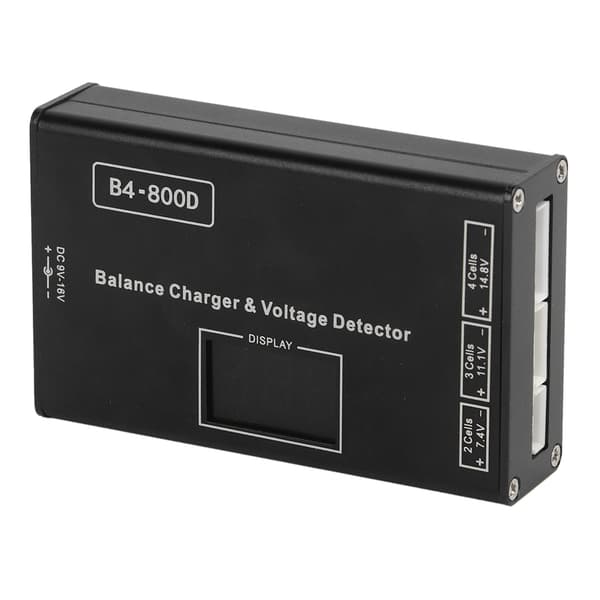 2S 4S Lipo Batteri Balanselader med Spenningsdisplay Aluminiumlegering