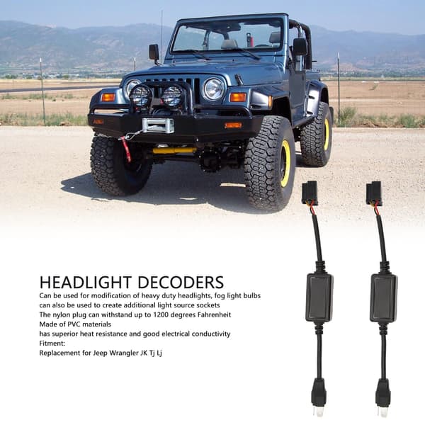 2 STK H4 LED Forlygte Dekoder Modstand Anti-flimmer Fejlkode Annullerer til Jeep Wrangler JK TJ LJ