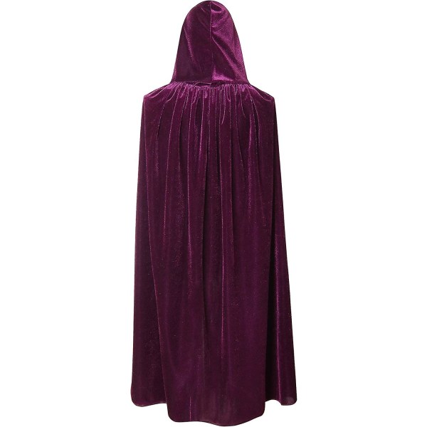 Fløjlshætte Cape Unisex Wizard Halloween Christmas Cosplay White 170cm