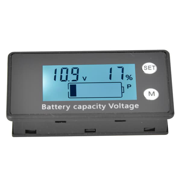 Bærbar Digital Voltmeter Industrielt Batterispenningstester DC 10-100V Hvit