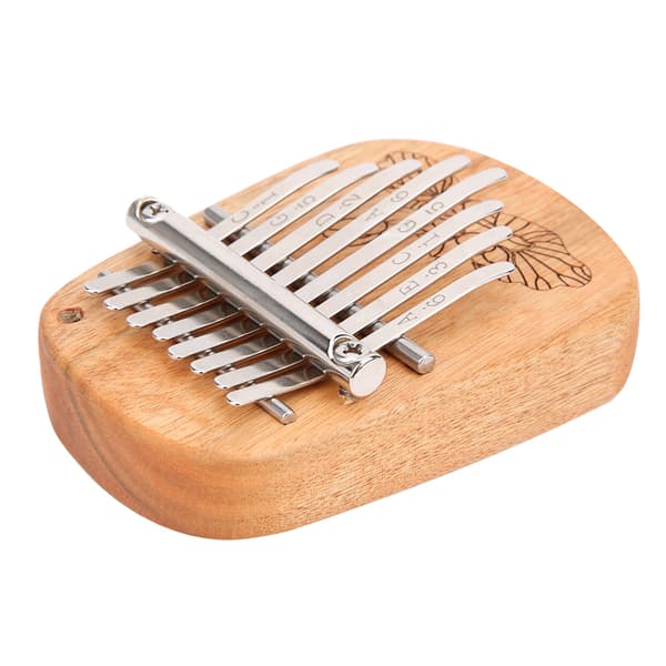 Gecko K-8CA Kalimba 8-näppäinen mini-lyömäsoitin kamferipuusta, jossa ripustusreikä