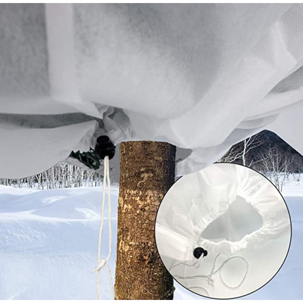 Plantekuldebeskyttelsesdeksel, frost- og insektbestandig trekktautrekk (nedre trekktau 1,2m bredt * 1,8m høyt),