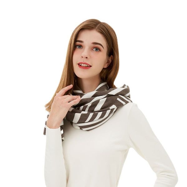 Zebraliknande kashmir Dam Höst Vinter Scarf Filt Wrap Sjal Stole Varm Mjuk Zebra - Yellow 190*58CM