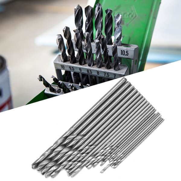 Mini Micro HSS Bor-sæt 20 Dele 0,3 mm til 1,6 mm til Træ Plast med Etui