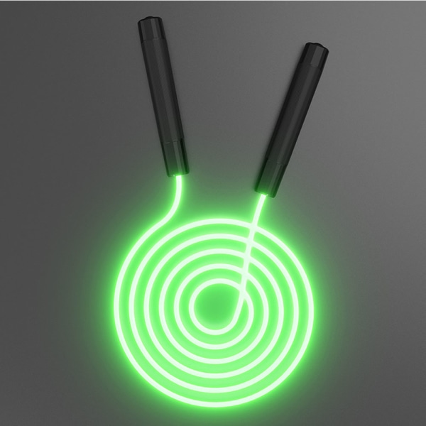 Hyppynaru Kids Color Hyppynaru Light Up Rope Fitness Workout black handle green fiber optic