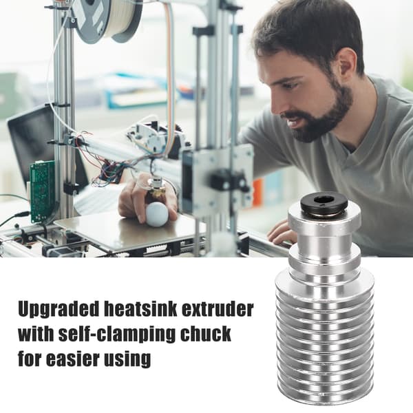 Køleplade Ekstruder Sølv Rustfrit Stål 1.75mm Filament Opgraderingstilbehør til 3D Printer