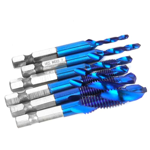 Snabbstål 6,35 mm Hex Skaft Borr Set M3 M4 M5 M6 M8 M10 Typ C 6ST
