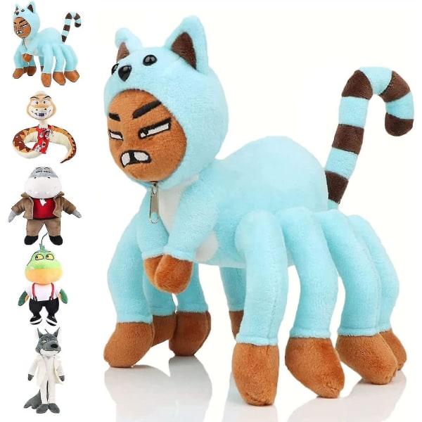 The Bad Guys Plush Toy, Mr. Wolf/ms. Tarantella/mr. Snake/mr. Piraja/mr. Shark Plush Toy, Badass League Doll Toy Ms.Tarantula