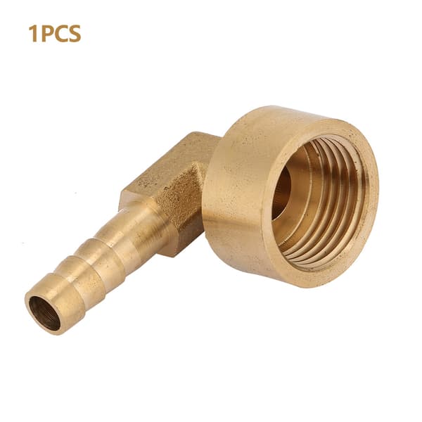 Messinkinen kulmaliitin piikkiliittimelle (8 mm)