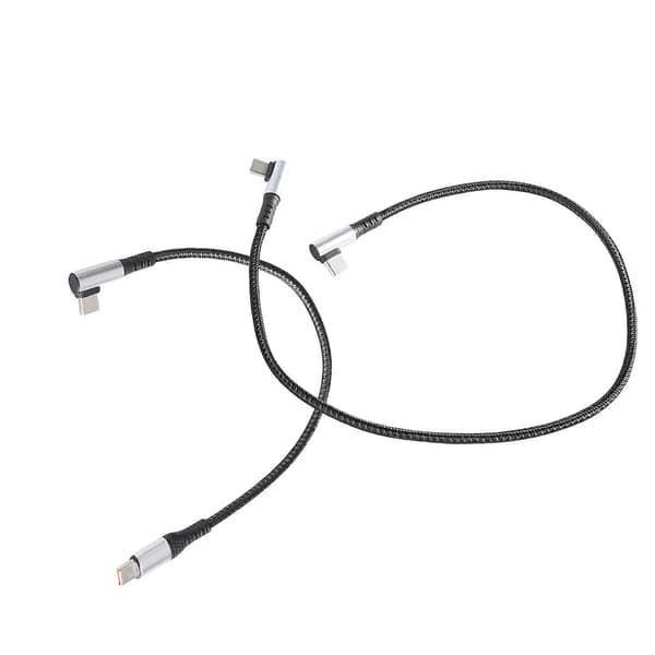 66W USB C til USB C ladekabel Hurtigladekabel Dataoverføring 480 Mbps for telefonnettbrett[ht] 0.25m double elbow