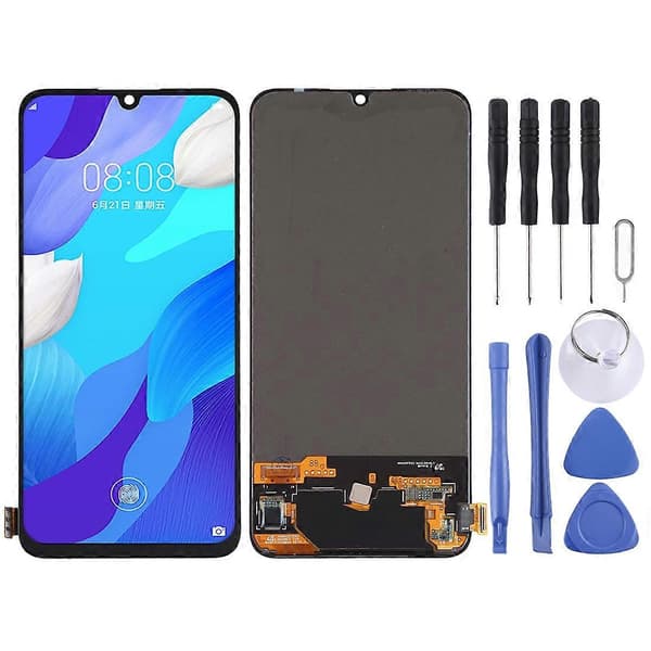 KOMPATIBEL OLED LCD-skärm för Huawei Nova 5 med Digitizer komplett montering (svart) Black