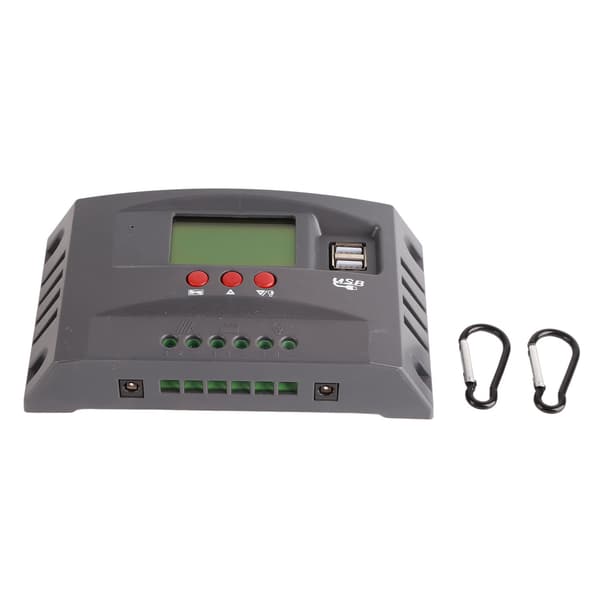 Solar Charge Controller MPPT Tracking Laddning 12V 24V Automatisk anpassning LCD-solpanelsregulator med 2 DC USB 40A