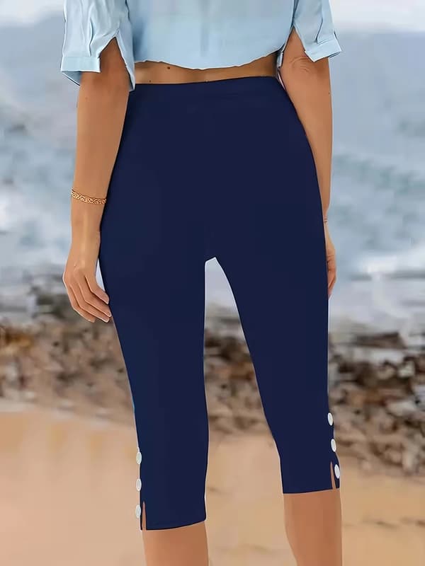 2-delt sæt med blå og sorte leggings Blå+sort Blue+black M