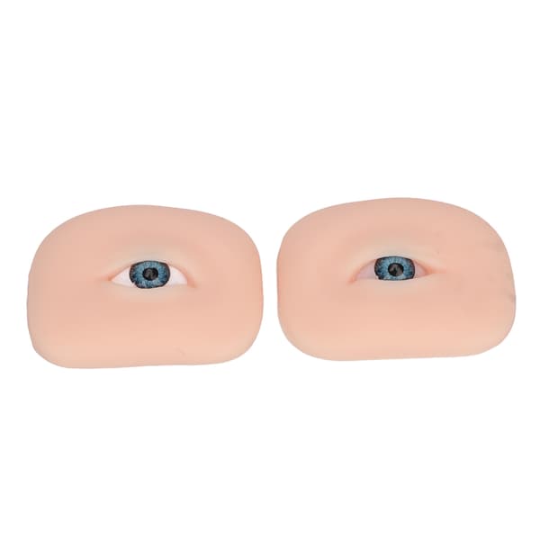 Blå 5D Fleksibel Silikone Øjenmodel til Piercing Sutur Makeup Træningsøvelse