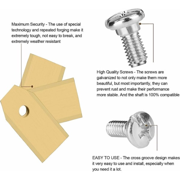 För husqvarna gräsklipparblad (35*18*0,75 mm (guld) 30 st),