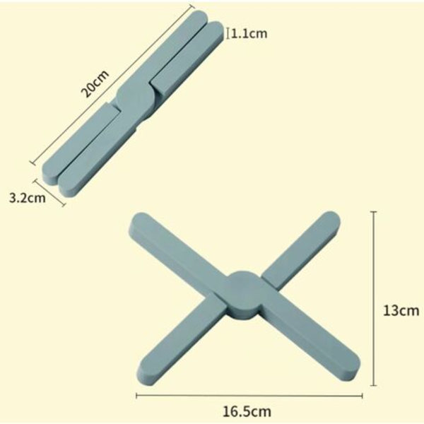 Silikone bordskåner Skridsikret sammenfoldelig design bordskåne til køkkenbord Tåler 220 grader 2 stk.