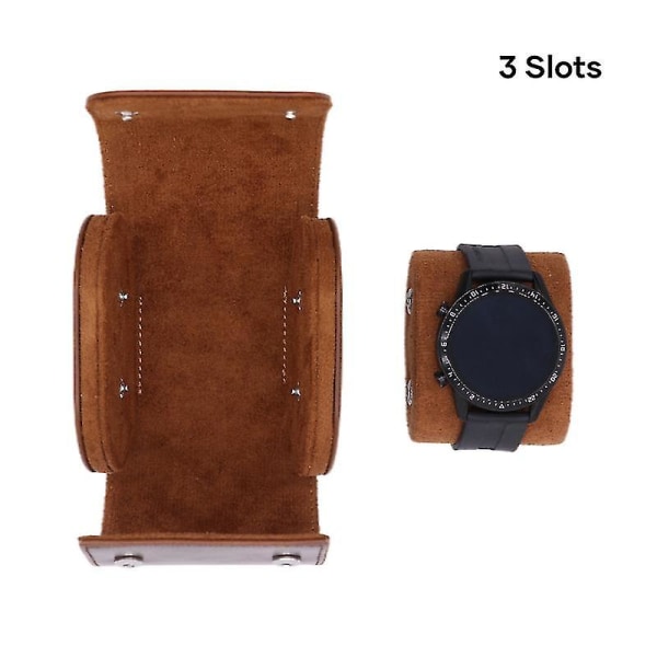 Multifunktionel Watch Roll Travel Case Læder Watch Roll Box
