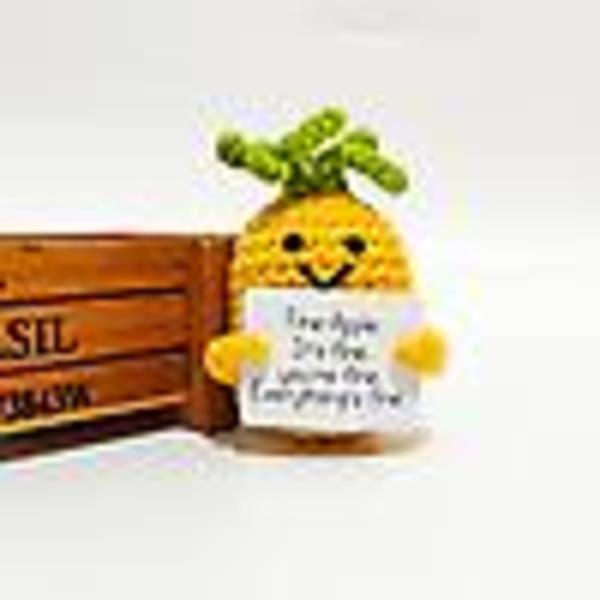 Söta Positive Energy Ananas Virkade Dockor