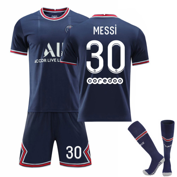 Soccer Kit Soccer Jersey Training T-paita nro 30 Messi kids 28(150-160cm)