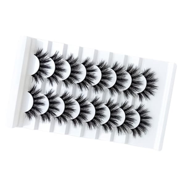 8 paria tekoripsiä, tuuheat pehmeät pitkät 3D-kiharat Eascara-ripset