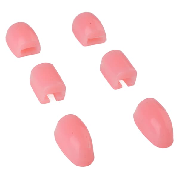 6 stk. Saksofonnøkkelforsterkere Silikon Komfortabel demping Saksofon Fingerpute Saksofon Tommelpute Rosa