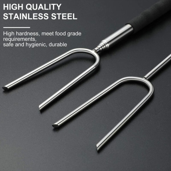Grillspyd, 85 cm teleskopspyd for grilling av marshmallows og pølser