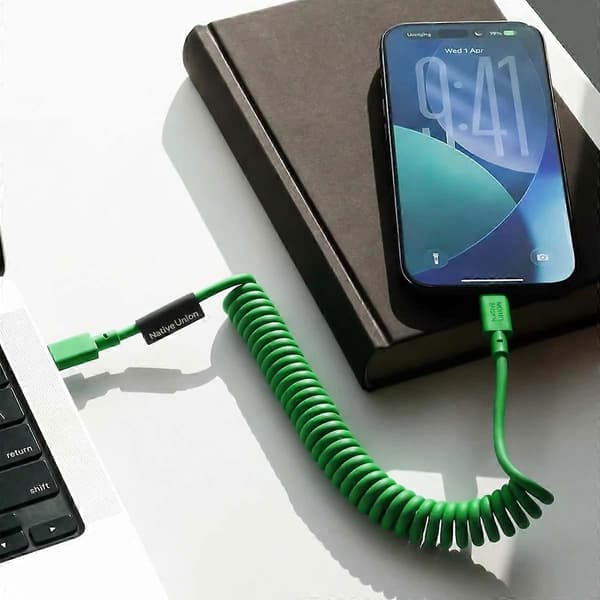 USB-C–USB-C-kaapeli 60W kierretty 2,4m POP-sarja pikalataus Green