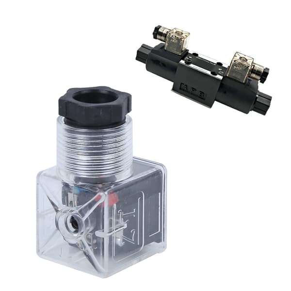 Universal DC24V Transparent Spenningssolenoidplugg for 5 Hydrauliske Ventiler