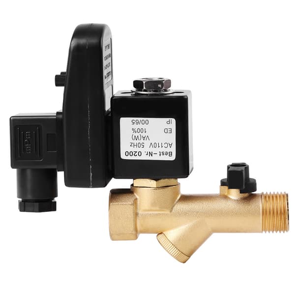 Automatisk elektronisk timer afløbsventil luftkompressor kondensat G1/2 DN15 AC110V