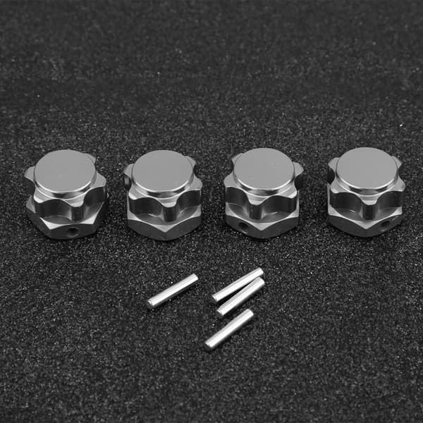 17 mm Hex-navan sovitinmutteri pölysuojalla HSP HOBAO TEAM C 1/8 RC-autoon (Titaanin väri)