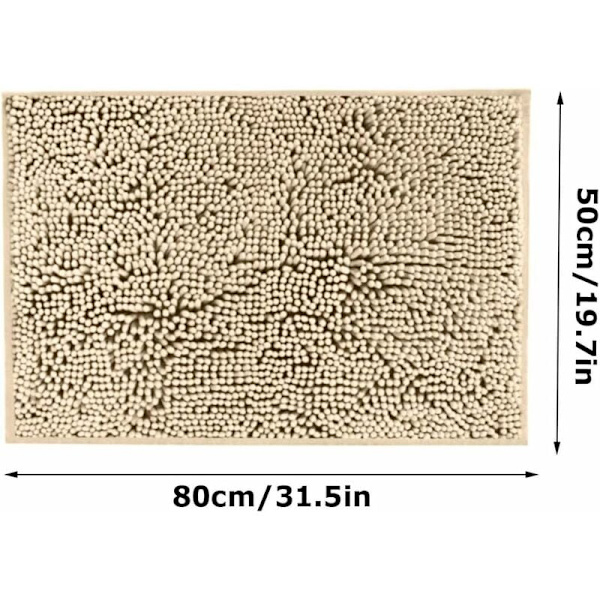 Absorberande dynor för badrumsgolvmatta (50*80 cm kamel),