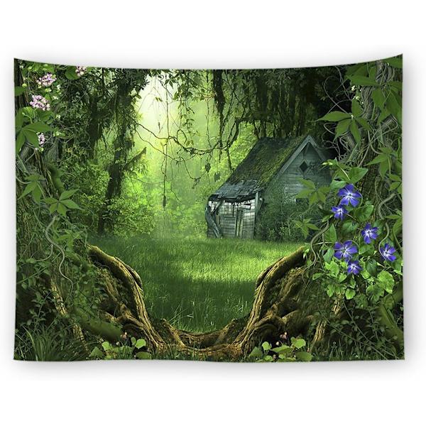 Soverom stue veggdekor stoff skogtrykk billedvev (230X150cm)