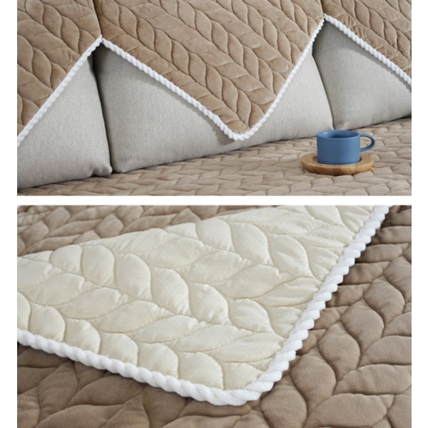 Moderne minimalistisk sofapude, komfortabelt pudebetræk til sofa i plys (kaffefarve, gulvmåtte 40*60),