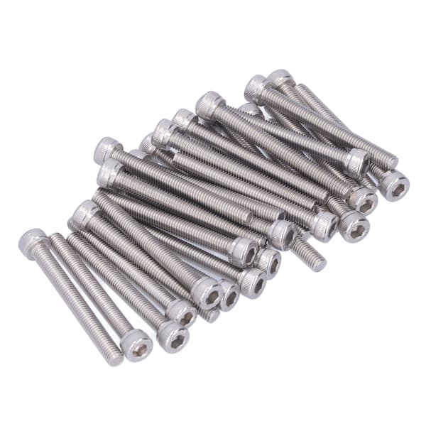 30 stk. M5 Cylindrisk Hoved Hex Skrue A2 Rustfrit Stål Hex Bolt Sæt M5 X 55
