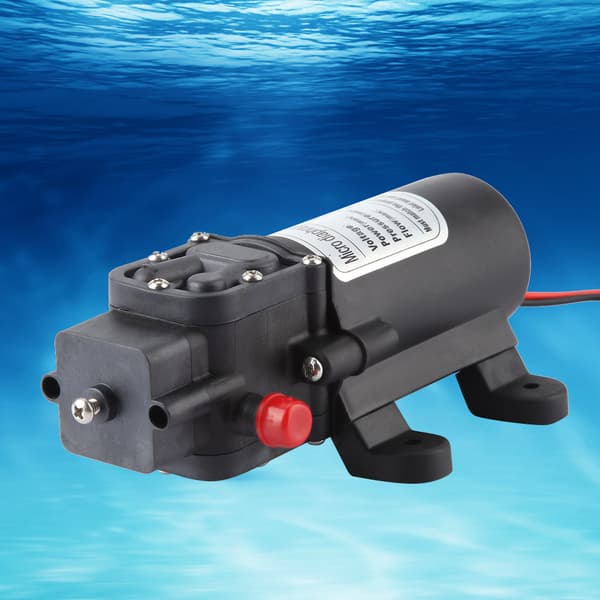 Mini 24V 60W elektrisk vattenpump 5L/min flöde mikromembran 15m sug