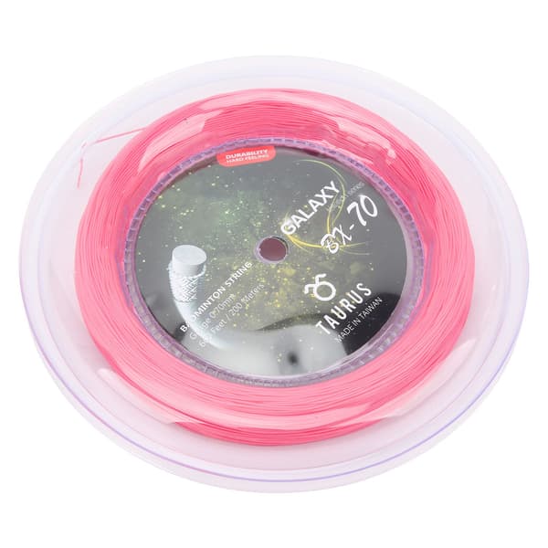POWERTI BX70 Högelastisk Nylon Badmintonracketsträng 0,7 mm 200 m Rulle Rosa