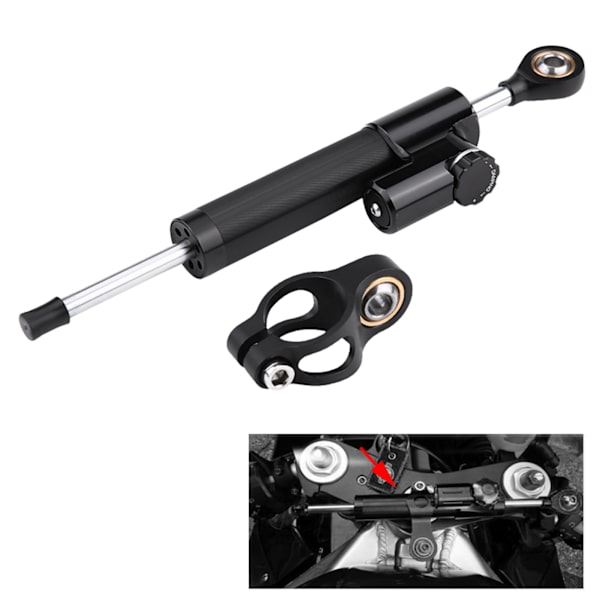 Universal Motorsykkel Styredemper Stabilisator Lineær Revers Sikkerhetskontroll Aluminium