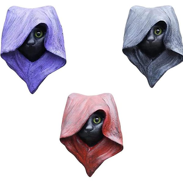 Mystisk Cat Sculpture Resin Craft Pendant (lilla),