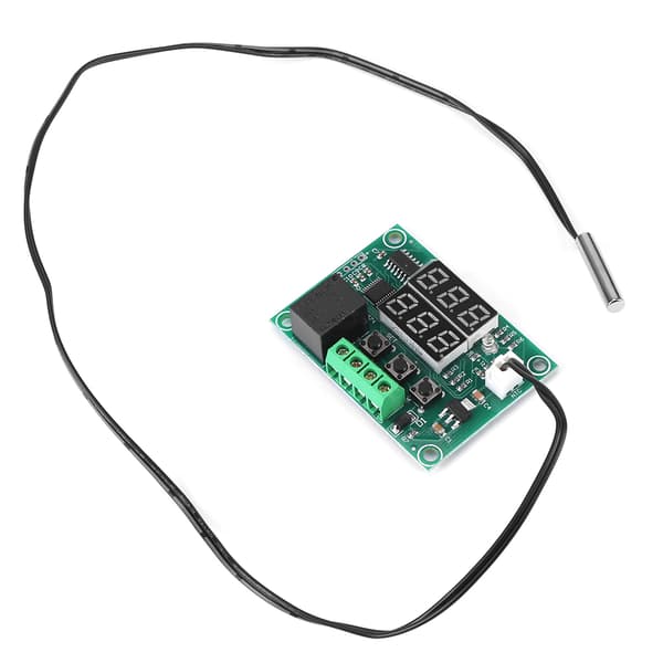 12V Dubbel LED-Display Temperaturkontroller Sensor Relämodul Termostatbrytare