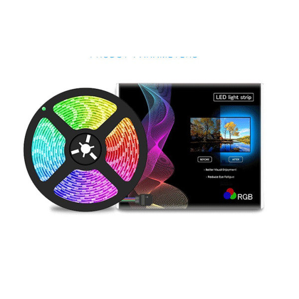 LED Strip Light 5V Music Rhythm Light Strip USB Light Strip (24 USB-knapp 5 meter)
