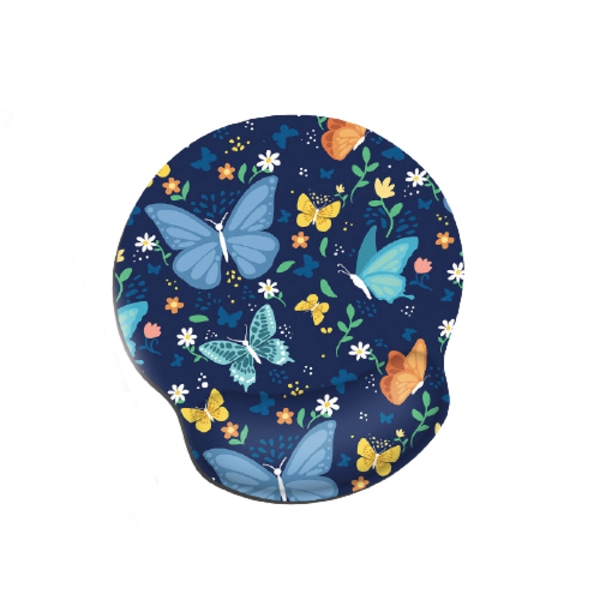 Lent Bounce Memory Foam Wrist Mouse Pad - Butterfly Orchid