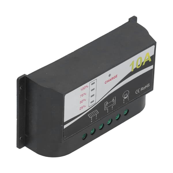 Slitesterk ABS Solar Charge Controller Regulator 12V 24V Solcellepanel Lader