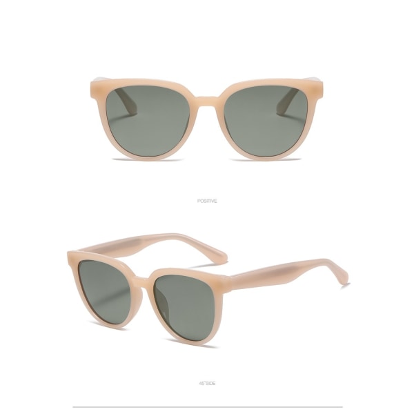 Macaron solbriller Custom Street Style Shades Mote solskjermer Platemateriale Briller (Jelly Pink Gradient Grey Frame)