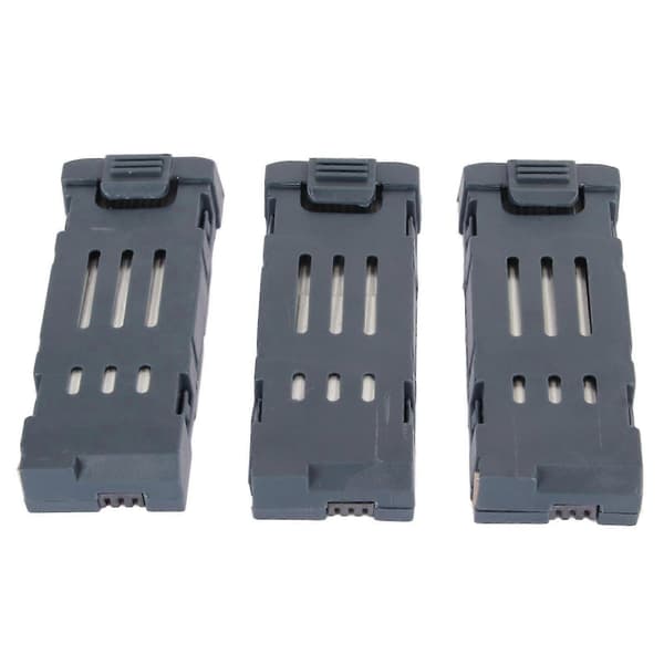 3 stk. 3,7V 600mAh UAV lithiumbatteri Højkapacitets quadcopter lithiumbatteri med ladekabel til E58 E68 JY109 998PRO[ht]