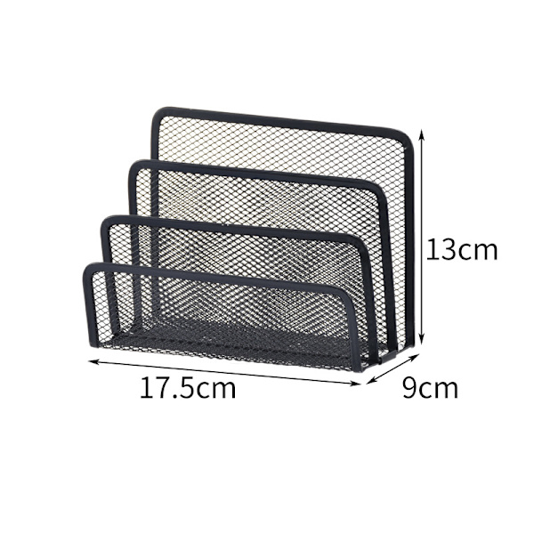 Skrivbordsbrevställ, 3 vertikala metallfack, 2-pack