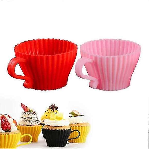 DIY Bakformar Silikon Muffinsformar kompatibla med Bakning 5 st Non-Stick
