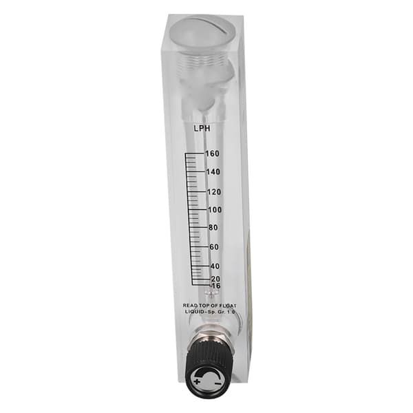 Justerbar vattenflödesmätare med hög precision, transparent panel, 16-160 LPH