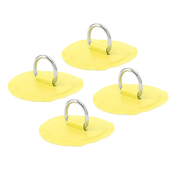 PVC D-ring patch til oppustelig båd surfboard stand up paddleboard sæt med 4 gul