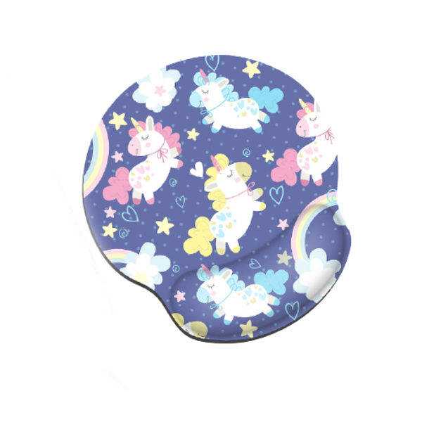 Lent Bounce Memory Foam Wrist Mouse Pad - Unicorn