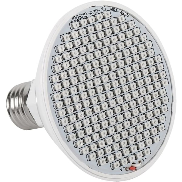 E27 24W 85V-265V 200LED kasvivaloa käytetään vesiviljelyyn, säteen kulma on 120 astetta (200LED E27 kasvivalo)